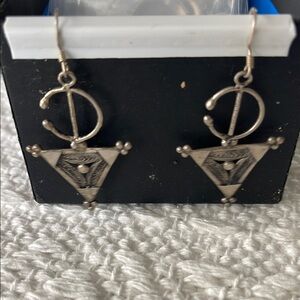 Geometric Silver Earrings